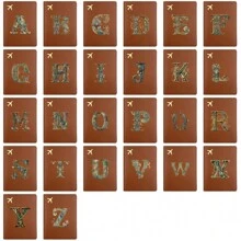 Personalisierter tragbarer PU-Passhüllenreisegeldbeutel, multifunktional, süßer Kartenhalter, faltbar, leicht, Passhalter-Geldbeutel, Leder-Kartenetui, Reisezubehör für Frauen und Männer, Initialmuster mit 26 Buchstaben, bohemian-Vibes