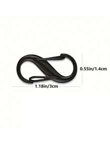 Double Small Carabiner, S-Shaped Carabiner Keychain Small Alloy Spring Hook Zipper Clip Suitable For Travel, Beach Bag Suitcase, Suitable For Pet Lock Pendant Fishing/Camping/Outdoor Zipper Lock Zipper Puller Replacement Connector Zipper Clip Anti-Theft School Supplies Teacher Gifts Back To School Teacher Accessories - Multicolor - View 4