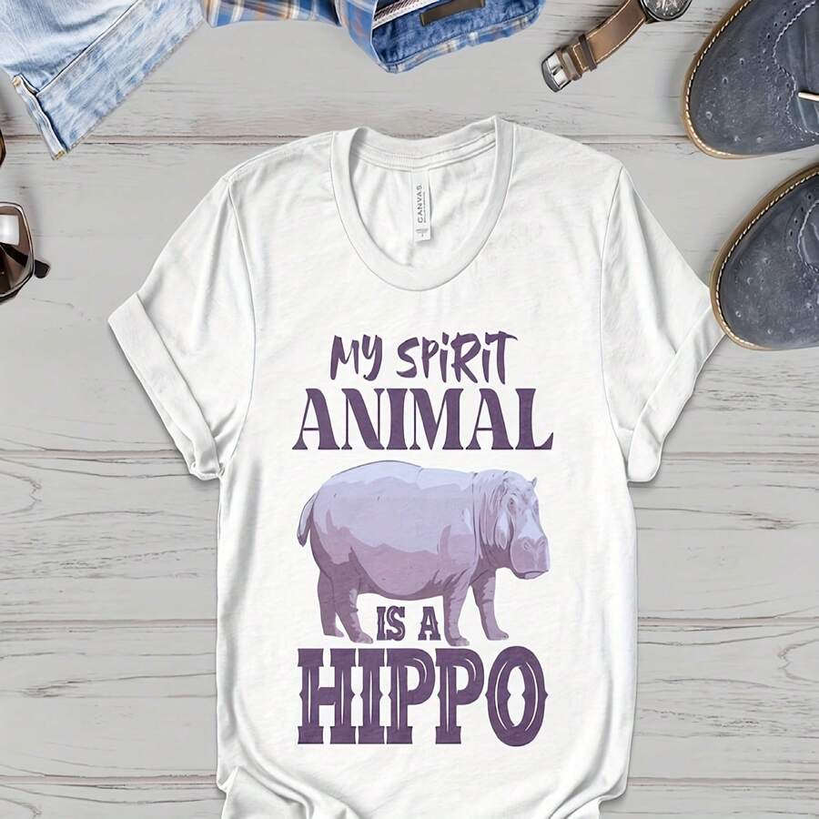Hippo Mom T-Shirt Sweatshirt Hoodie Tank Top Mug My Spirit Animal Is A Hippo