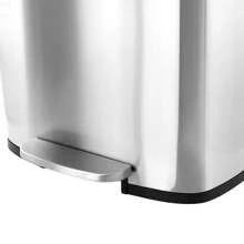 Elama 3 Section 15 Liter/4 Gallon Each Section Trash And Recycling Step Bin