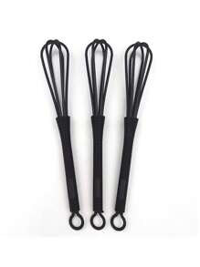 Blending Hair Teasing Comb Mixing Bowl Set Hair Color Set Salon Hair Coloring Tool Hair Color Kits Dishes Suite Boutique Bowl Cover Plastic Dye Hair Tool Set(Black)