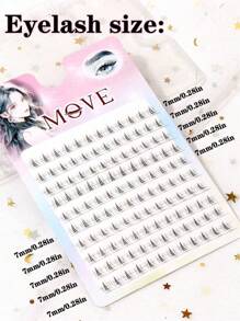 1 caja de pestañas postizas que parecen naturales - Banda transparente, estilo anime afilado apto para cosplay, reutilizable, ideal para principiantes