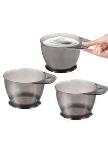 Blending Hair Teasing Comb Mixing Bowl Set Hair Color Set Salon Hair Coloring Tool Hair Color Kits Dishes Suite Boutique Bowl Cover Plastic Dye Hair Tool Set(Black)