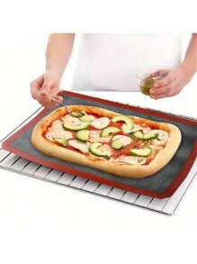 Extra Thick Non-Stick Reusable Oven Liner Mat – Heavy Duty Oven Floor Protector, Easy To Trim For Custom Fit, Electric & Gas Oven Compatible, Kitchen Accessory For Mess-Free Baking Non-Stick BBQ Grill Mat Heat Resistant Baking Reusable Barbecue Plate Cooking Grilling Sheet Liner Tools 40x33cm Back To School