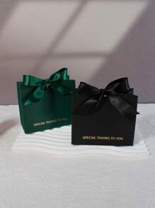 10pcs Mini Gift Boxes With Elegant "Special Thanks To You" Message, Perfect For Wedding Favors, Birthday Gifts, And Gratitude Presents, Available In Classic Black, Green, And White Colors, High-Quality Paper Material With Satin Ribbons For A Luxurious Touch, Ideal For Small Gift Wrapping And Thoughtful Packaging, For Mother's Day, Bridesmaid Gifts, Graduation Gifts, Birthday Gifts, Wedding Gifts, Birthday, Bride, Wedding