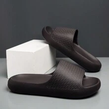 EVA Anti-Slip Bathroom Slippers For Men, Indoor Home Outdoor Beach Hotel Shower Sandals - Dark Chestnut Brown - View 2