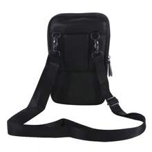Bolsa de Cintura de Cuero Bolsa de Teléfono Móvil para Hombres Cinturón de Uso Deportivo al Aire Libre Bolsa Pequeña de Un Hombro Bolsas Cruzadas para Negocios - Negro - Ver 6
