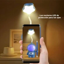 Multifunction LED Desk Lamp For Kids, Astronaut USB Night Light, With Pencil Sharpener, 2 Lighting Modes, Suitable For Study And Work - Blue - View 6