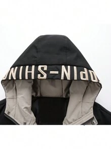 Men's Padded Padded Coat, Warm Hooded Coat For Autumn/Winter - 黑色 - 查看 3