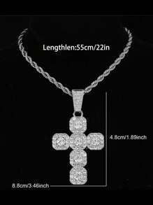 6 种款式可选 - 1 件吊坠和不锈钢链条，男女通用嘻哈朋克复古项链，适合日常佩戴或作为情侣派对/圣诞礼物 - 彩色 - 查看 8