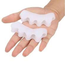 1Par Corrector De Juanetes Hallux Valgus Separador Dedos Pies - Blanco - Ver 5