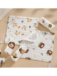 2pcs Soft Absorbent Washcloth, Face Towel, Small Handkerchief Summer,Holiday