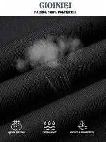 Blueplus Men's Two-Piece Loose-Fitting Drawstring Sweatpants With An Adjustable Drawstring Waistband. Comfortable And Breathable, Suitable For Outdoor Sports And Fitness. Straight-Leg Casual Pants. - 黑色 - 查看 7