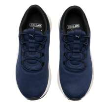 Puma Zapatos de running de código con amortiguación y ligereza para hombres/mujeres, modelo Softride Cruise 2 Slip On 312005-01, para trotar y entrenamiento de larga distancia - azul marino-plata-negro - Ver 6