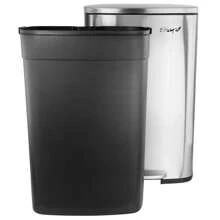 Elama 3 Section 15 Liter/4 Gallon Each Section Trash And Recycling Step Bin