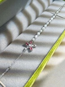 1 pieza Pulsera de mujer de plata 925 con piedras naturales, regalo para compromiso, boda, fiesta, uso diario, Día de San Valentín, piedra natal