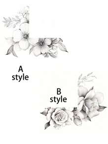 1/2pcs Minimalist Sketch Flower Design Light Switch Sticker, Floral Pattern Switch Outlet Wall Sticker, Self Adhesive Switch Decoration Decal For Home Decor,Stickers,Wall Decal, Vinyl Decal For Home Decorations,Spring Decoration Items Refresh Your Home,Rama Decoration Stickers Gifts Birthday Graduation - Black and White - View 19