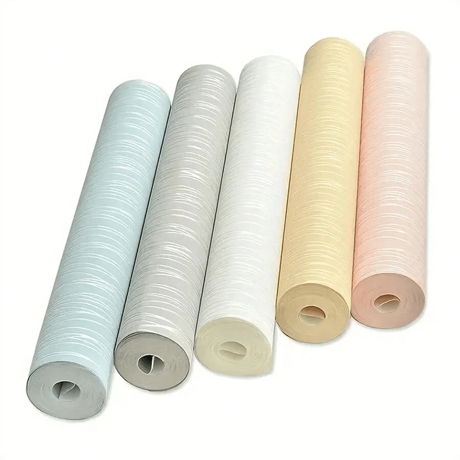 1 卷简单线条图案 PVC 纯色壁纸，适用于翻新破损墙面，修复升级卧室、客厅和书房电视背景墙，遮盖瑕疵，装饰贴纸，可移除墙贴，壁纸，春季家居装饰房间装饰墙壁装饰浴室装饰卧室装饰房间装饰用品客厅装饰家居装饰客厅墙纸