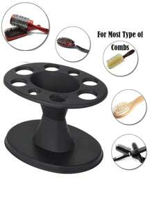 1 PIEZA Organizador de cepillo de pelo redondo de calidad profesional de salón - Soporte de herramienta de estilo de plástico con múltiples compartimentos para cepillos, peines y accesorios, perfecto para baños del hogar y uso en el salón