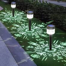 1 pieza/2 piezas/4 piezas Luces de sendero solares, luces RGB impermeables IP66, luces de paisaje de ensueño, luces decorativas de jardín, iluminación de paisaje impermeable, lámparas de atmósfera, funciona con energía solar sin necesidad de electricidad, talla grande de 12 horas de iluminación continua