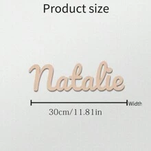 1 pièce Plaque personnalisée en bois avec nom personnalisé, bois double épais, style traditionnel, montage mural, sans alimentation requise, personnalisable, décoration unique pour chambre à coucher, salon, hôtel, bar. Cadeau de printemps, anniversaire, Saint-Valentin, remise de diplôme, artisanal et cadeau - Nude - Voir 14