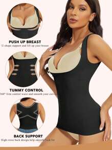 Women Shapewear Bodice Seamless Compression Camisole, Women Slimming Tummy Control Tank Top