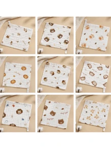 2pcs Soft Absorbent Washcloth, Face Towel, Small Handkerchief Summer,Holiday