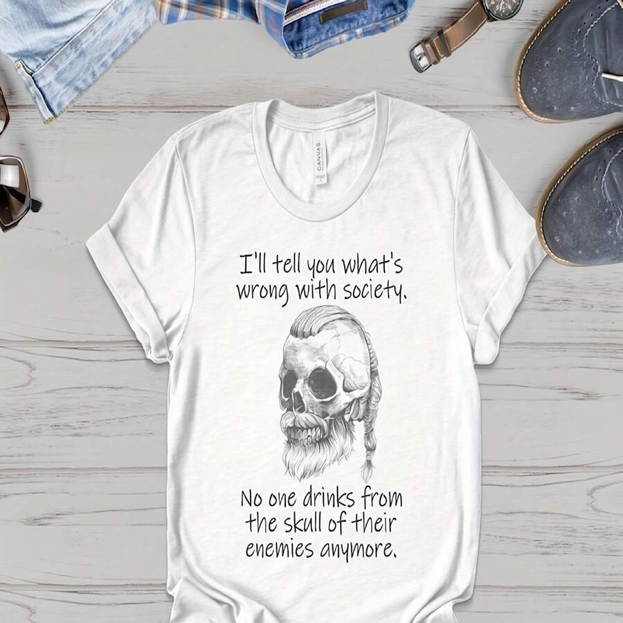 Drink From The Skull Of Your Enemies T-Shirt Scandian Viking Culture Skol Sweatshirt Hoodie Long Sve Tee Mug - White - View 1