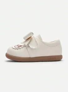 Balabala Baby Girls' Anti-Slip Shoes, Cute Teddy Bear Spring/Fall Design - Beige - View 2