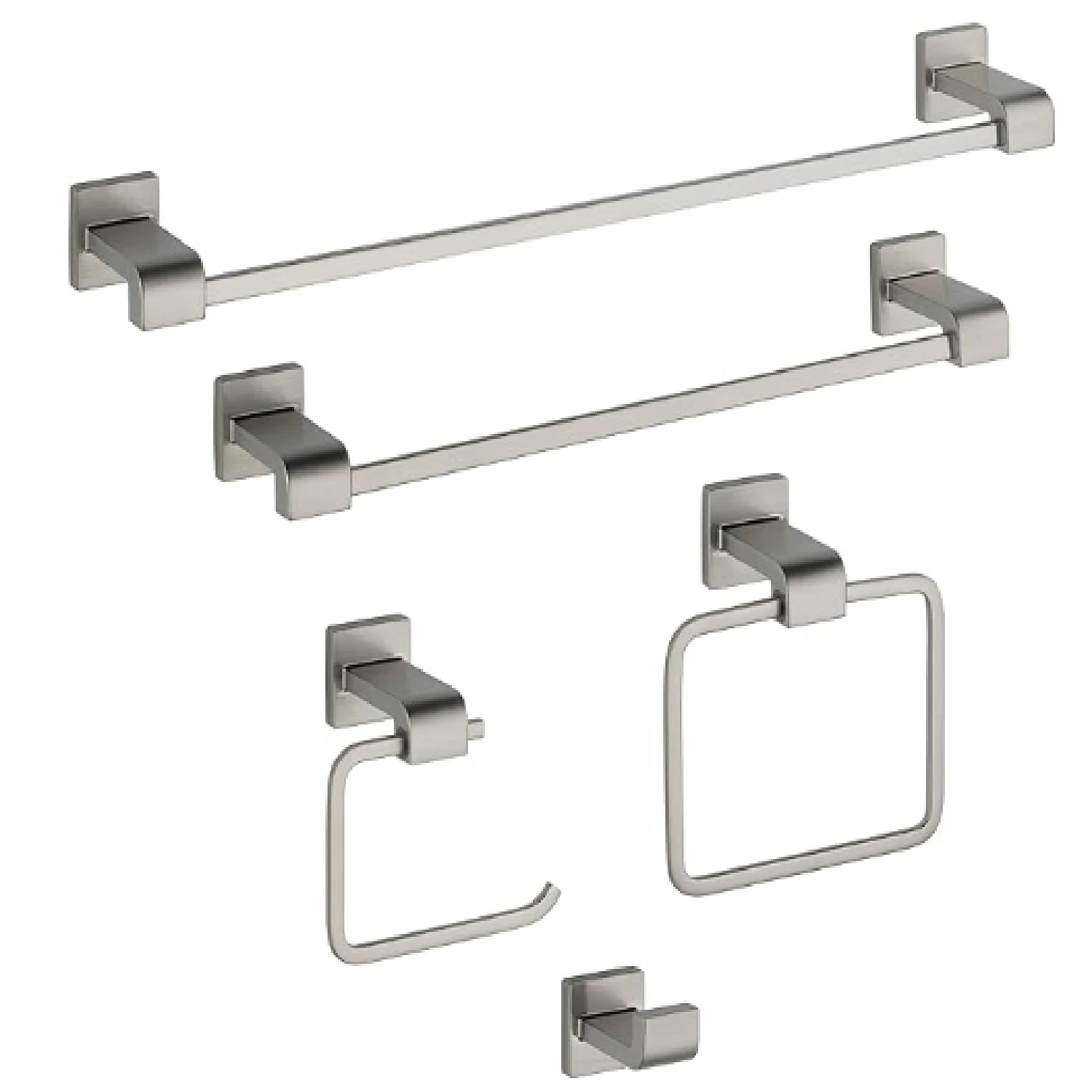 Porta Carta Igienica Delta Ara 77550-ss In Acciaio Inox - Design Quadrato E Minimal - 3