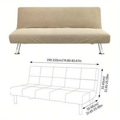 S/L Folding Sofa Bed Cover Thick Case Armless Sofa Bed Sheet Sofa Covers