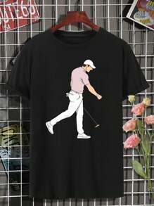 Rory McIlroy Hole-In-One Women's Golf T-Shirt - Ladies' Golf Apparel Cute Golf Shirts Classic Golf Tees - Black - View 2