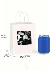 5/10/20/50/100 pièces Sac cadeau personnalisé, sac en papier de 21 x 11 x 27 cm avec poignée, sac en papier réutilisable petit, moyen et grand pour , sac pour produits de au détail, sac cadeau d'anniversaire, sac cadeau de mariage, sac cadeau de fête, style élégant et simple, personnalisé, unique pour anniversaires, anniversaires, usage quotidien, mariages, remise de diplômes, soirée de promo, fêtes, fournitures scolaires, rentrée scolaire, bureau, école, salle de classe, cadeaux pour enseignants, université, collègues, chambres étudiantes, pour garçons et filles, adolescents, élèves de collège et de lycée, étudiants universitaires, première année, deuxième année, élèves