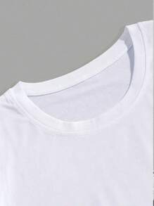 Womens Raven Bird  Valentines Day T-Shirt For Women, Women's 220g Round Neck Casual Heavy Pure Cotton T-Shirt (1 PC) - White - View 4