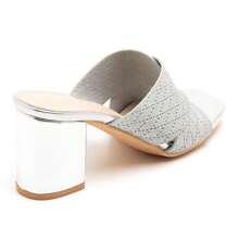 Casual Versatile Minimalist High Heel Sandals, Summer - Silver - View 6