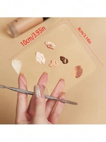 1pc Acrylic Cosmetic Palette With Hole, Transparent Makeup Mixing Palette