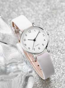 6pcs/Set Women's Gift Watch With Elegant Numeric Dial, Classic Fashion Quartz Wristwatch + Heart-Shaped Jewelry (Watch Box Not Included) - White - View 7