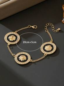 1pc Unique Creative Lion Head Design Men's Pendant Bracelet