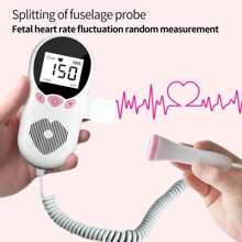 1 pieza Doppler fetal, Estetoscopio para el embarazo para el hogar, Monitor de frecuencia cardíaca fetal Doppler de alta sensibilidad de 3.0 Hz y precisión