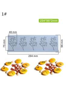 1pc Silicone Mold Coral Sugar Lace Mat DIY Silicone Cake Lace Mold For Cake Edge Decoration 3D Hollow Leaf Mold, Candy Mold For Gum Paste, Chocolate, Frosting, Butter, Soap - Multicolor - View 17