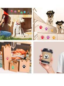 500pcs Cute Panda Paw Stickers, Mini Inspirational Colorful Stickers, 50pcs Cartoon Doodle Reminder Stickers, DIY Labels Decal Stickers For Gift Wrapping, Laptops, IPads, Guitars, Water Bottles, Diaries, Bumpers, Skateboards, Phones