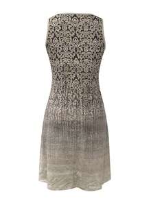 Fashionable Casual& Vacation Lightweight Elegant Slim-Fit Women's Summer Dress With Vintage Print - Multicolor - View 6