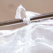 Cortina de cama con dosel rosa de 4 esquinas para niñas y adultos, mosquitera, decoración de dormitorio de princesa - Blanco - Ver 6