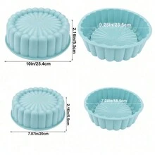 1 st Charlotte-form, rund form, silikonformar med nonstickbeläggning för ostkaka, chokladkaka, regnbågstårtor, brownietårta - Multifärgad - Visa 2