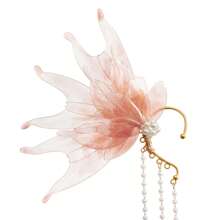 Women Fairy Ear Cuffs Beautiful Clip-On Mermaid Earrings Fashion Ear Cuffs Cosplay Accessories