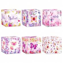 6/12/18pcs Butterfly Themed Decorative Paper Boxes, Suitable For Festivals, Candy, Snacks, Gift Packaging, Party Supplies, Small Gift Boxes, Simple, Bow, Jewelry Boxes, Holiday Gifts, Home Decor, Office Decor, Suitable For Various Holiday Parties, Gifts For Teachers, Classmates, Friends, Girlfriends, Small Gifts