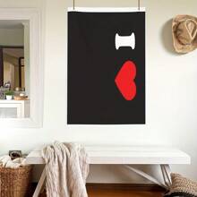 1 Pc Customized "I Love" Theme Garden Flag - 3x5 Ft, Durable Fade-Resistant Polyester, With Grommets For Easy Hanging, Suitable For Yard, Porch, And Indoor Decor, Bedroom Aesthetics, Home Tea Room, Bedroom, Living Room, Mother's Day, Christmas, Great Gift For Boyfriend/Girlfriend