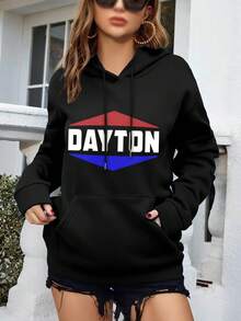 Dayton Ohio Women's Sweatshirts T-Shirts  Comfortable Apparel - Black - View 1