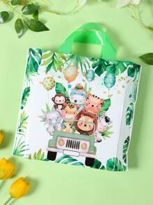 25/50 Peças Sacolas de Presente com Animais da Selva, Suprimentos para Festa com Tema de Animais Selvagens e Zoológico, Bolsas para Festa de Aniversário, Embalagem de Presente para Festa de Casamento, Sacola de Festa, Perfeito para Aniversários, Casamentos, Chás de Bebê, Revelação de Sexo, Festas de Feriados