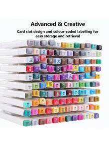 120 色丙烯马克笔,高精度颜色,配有便携式黑色帆布袋、白色笔筒套装,适用于纸张、卡片、陶瓷、石膏、绘图艺术家绘画艺术用品 - 套裝 - 查看 4